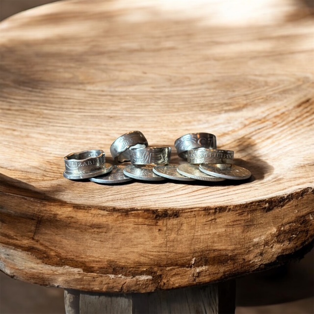 Foreign Coin Ring Collection - Handcrafted artisan jewelry from international coins