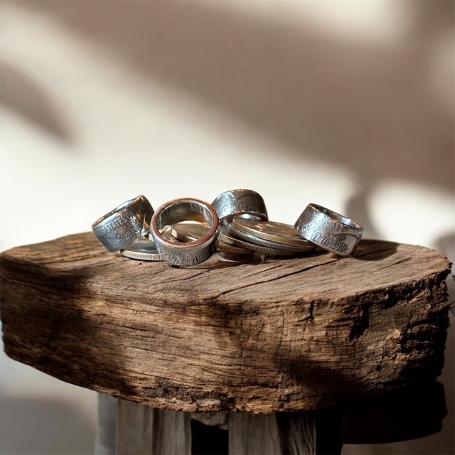 Custom US Dollar Coin Ring handcrafted in Bluffton SC