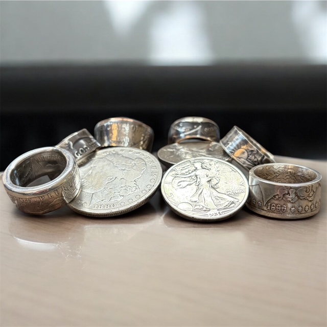 Silver Coin Jewelry Bluffton - Premium 90% and 40% silver coin rings